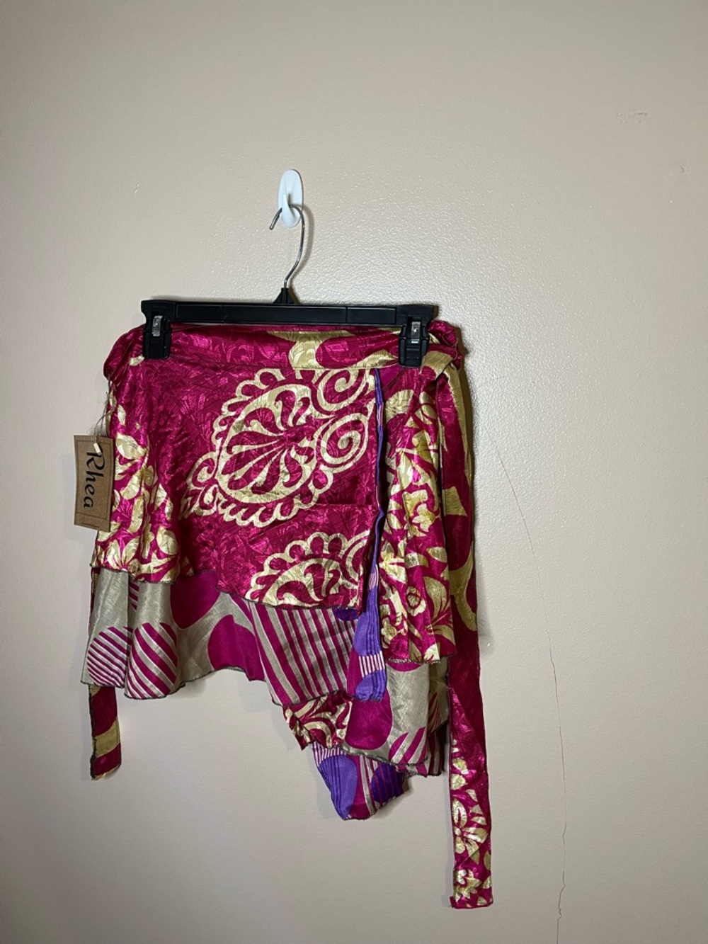 Pink & Gold Mini Skirt - Wrap Style